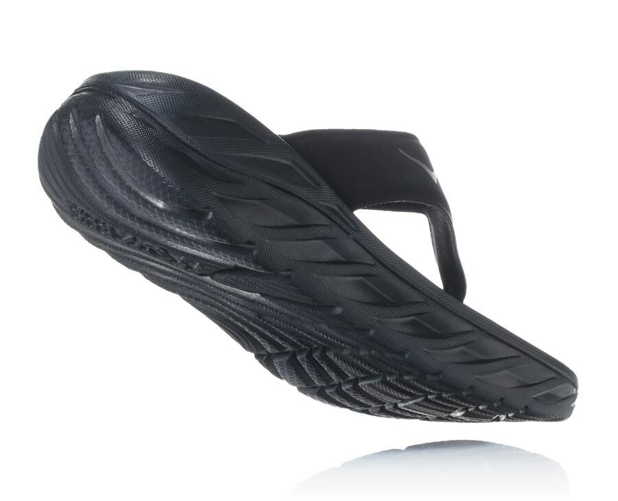 Sandalias Hoka One One Mujer - Ora Recovery Flip - Negras - BIH957301